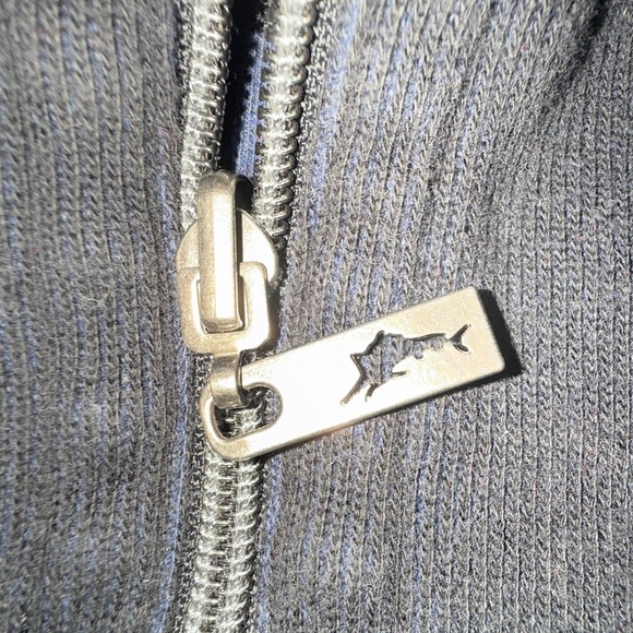 Tommy Bahama Reversible Quarter-Zip Pullover Men’s Large - Navy Blue/Chambray - Picture 7 of 7